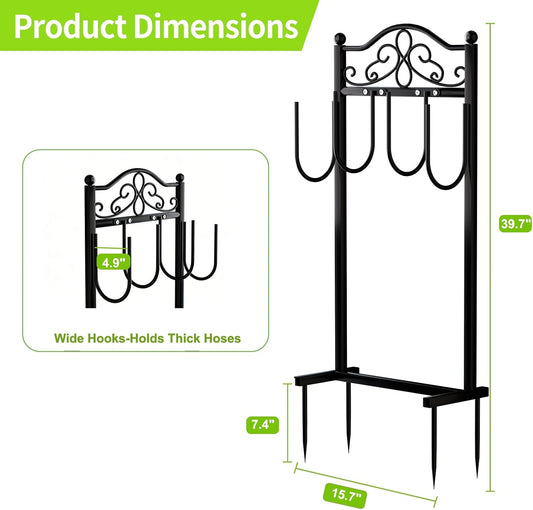 Garden Hose Holder -Upgraded Hose Holder Holds 100-feet Hose,Freestanding Heavy Duty Hose Hanger,Sturdy Hose Stand for Lawn & Yard (Cloud, 1)