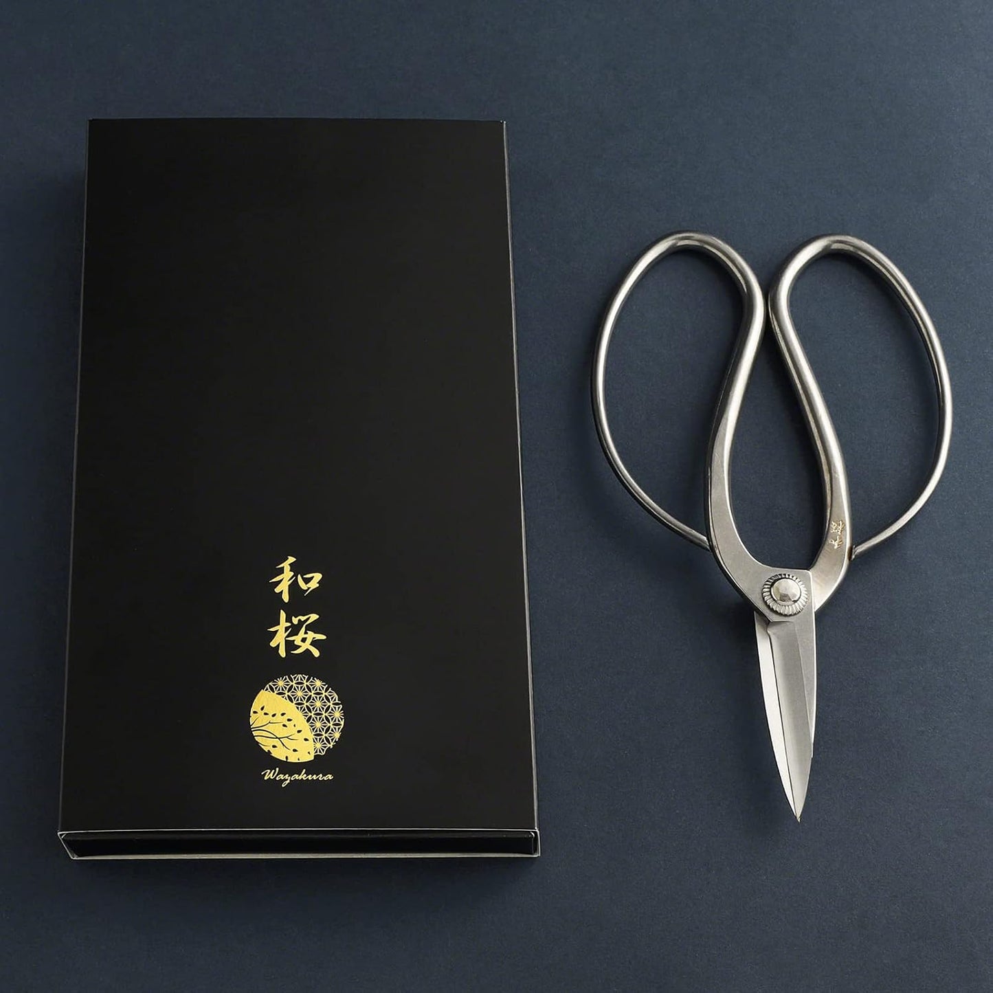 Wazakura Yasugi Stainless Steel Made in Japan Traditional Bonsai Scissors 7 in (180 mm), Pruning Shears for Bonsai Trees, Japanese Gardening Tools
