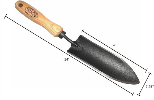 DeWit Forged Transplant Trowel with Short Handle, Lightweight & Durable Garden Tool with Comfortable Grip for Planting, Digging & Transplanting