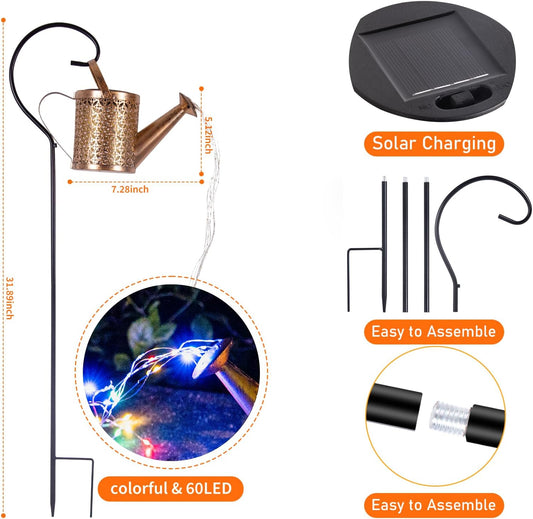 Solar Watering Can Light, Solar Yard Decorations Outdoor