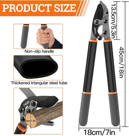 18'' Anvil Loppers for Gardening, 1.2" Cut Heavy duty Tree Trimmer