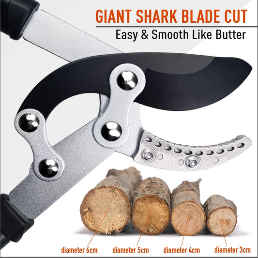 Ratchet Anvil Loppers, Heavy Duty Tree Branch Cutters with 2" Cutting Capacity, Labor-Saving Garden Loppers with Additional SK5 Spare Blade for Yard, Orchard & Thick Shrub Trimming