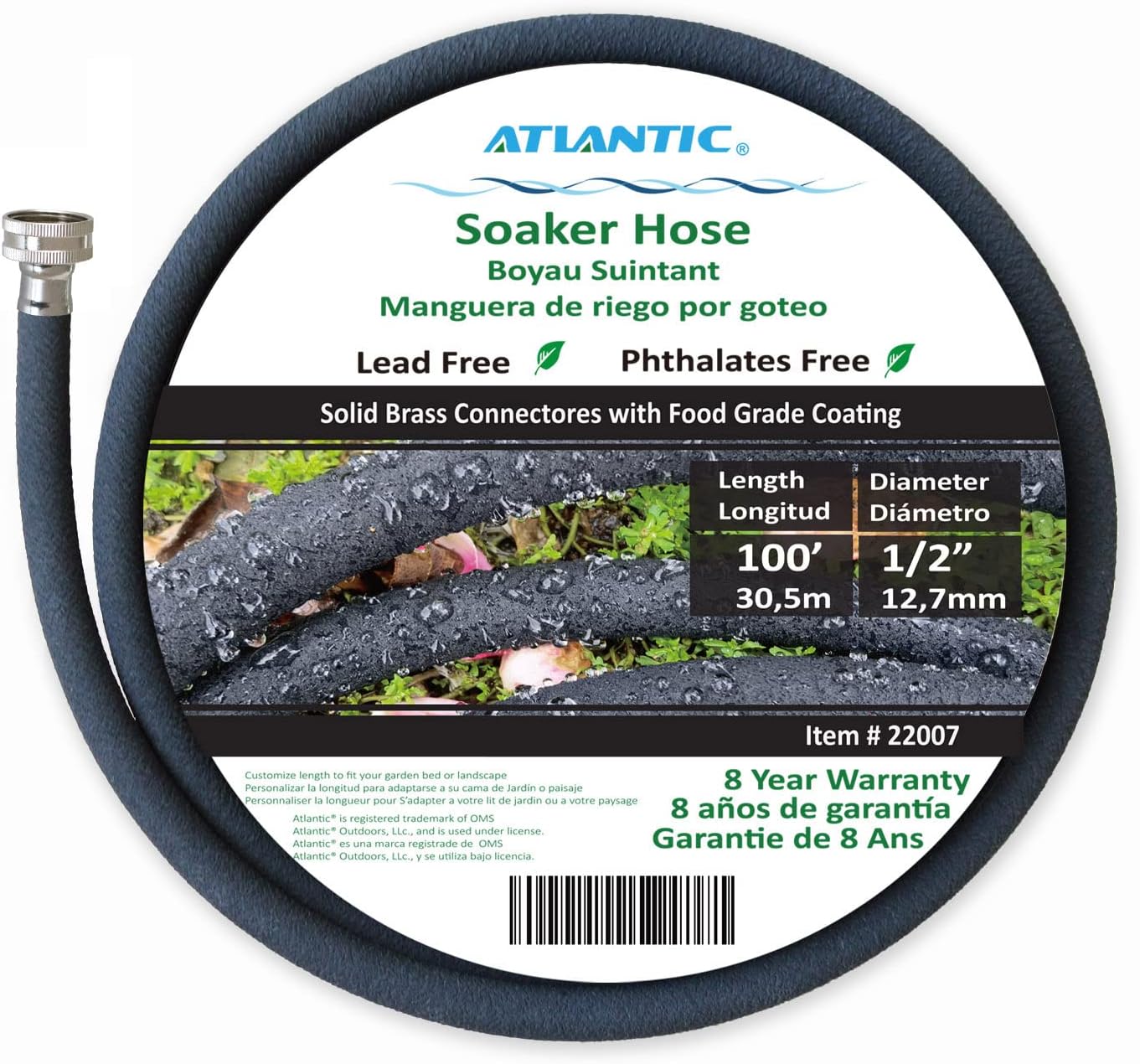 Short Soaker Hose 10 FT x1/2" Garden Soaker Hose, Water Seeper Hoses for Foundation Watering, Garden Beds, Garden, Lawn and Plants