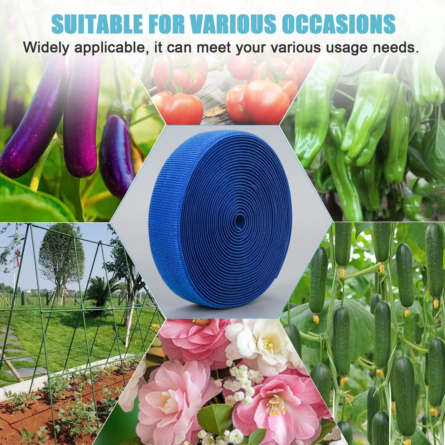 Garden Ties for Garland,Reusable and Adjustable Plant Tape,Soft Plant Supports for Effective Growing,Thicker Twist Ties for Plants Gardening,Plant Twist Tie for Plant Gardening,Home,Office
