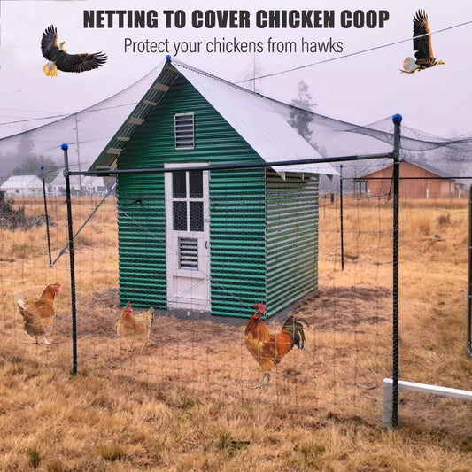Bird Netting for Chicken Coop,50x50ft Poultry Netting with 2.4" Square Mesh