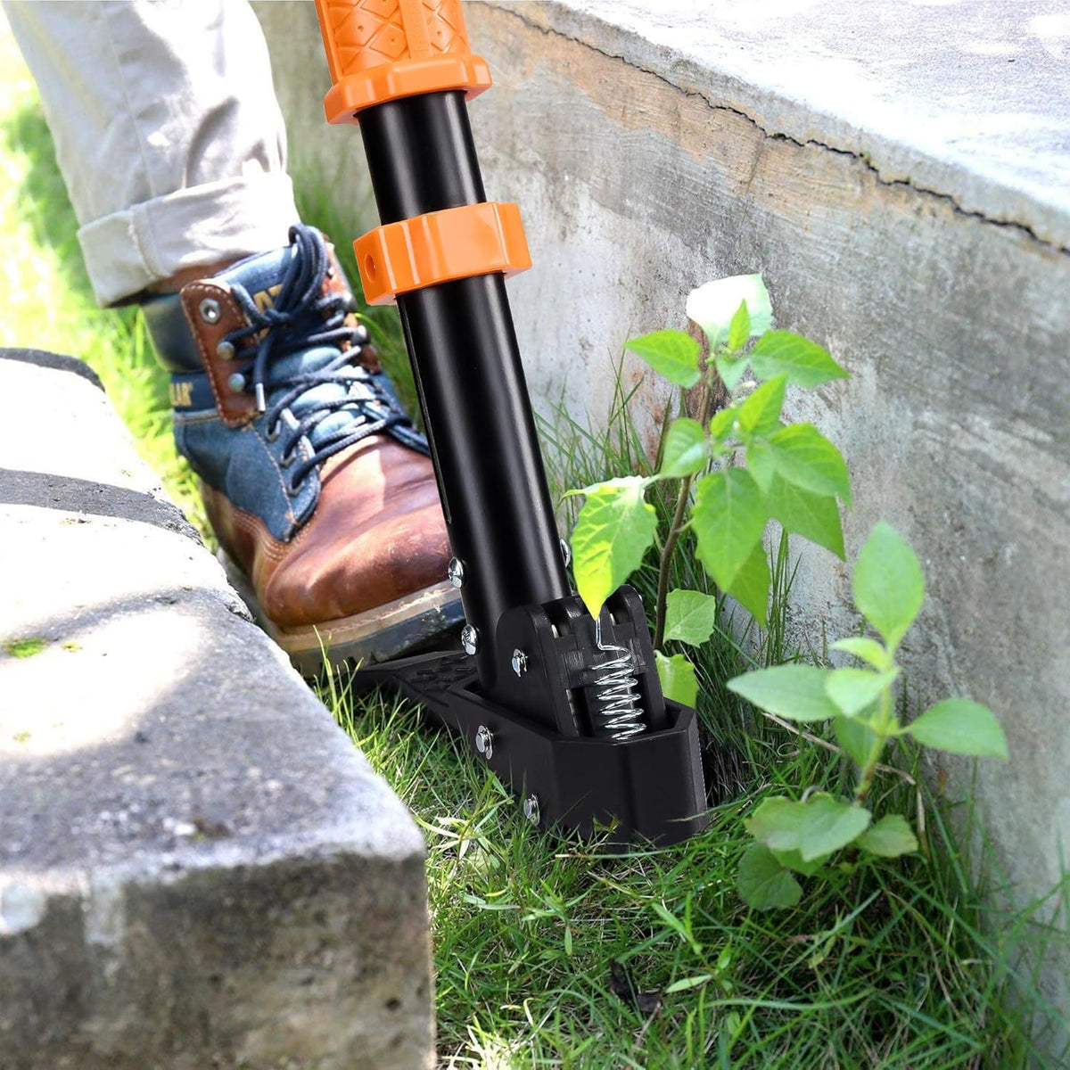 Weed Puller Tool, Stand Up Weed Puller Heavy Duty Garden Tool with 4-Claw Steel Head, 39"-46" Retractable Handle & Easy-Eject Mechanism, Easily Remove Weeds Without Bending, or Kneeling