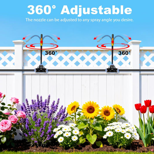 100FT 360° Adjustable Irrigation System for Garden