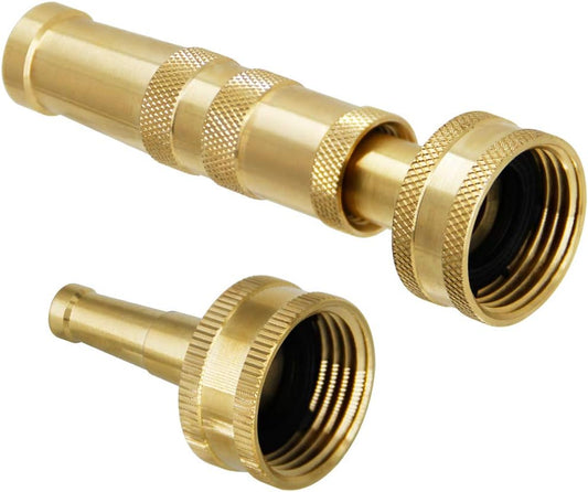 Brass Heavy Duty Adjustable Twist Hose Nozzle Set
