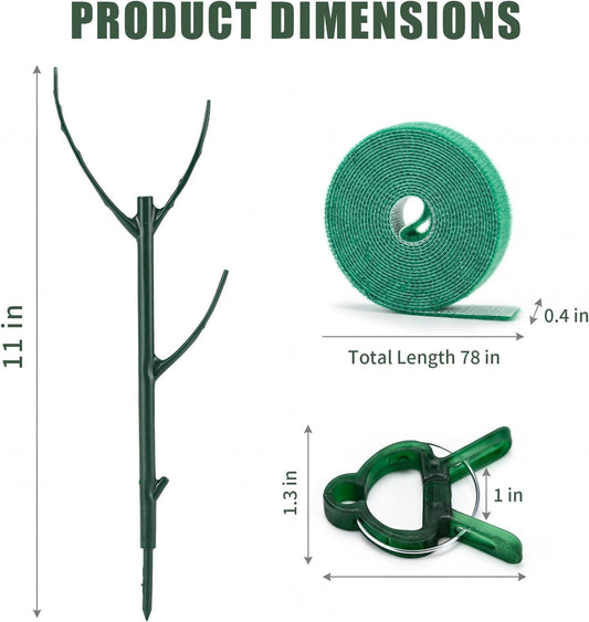 6 Pack Stackable Monstera Plant Support Stakes, Plant Stakes for Indoor Plants & Outdoor Use, Pothos Plant Climber Support for Monstera, Philodendron, Climbing and Potted Plants