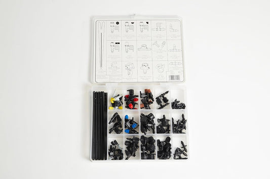 69500 92-Piece Drip Irrigation Assortment Kit, Black