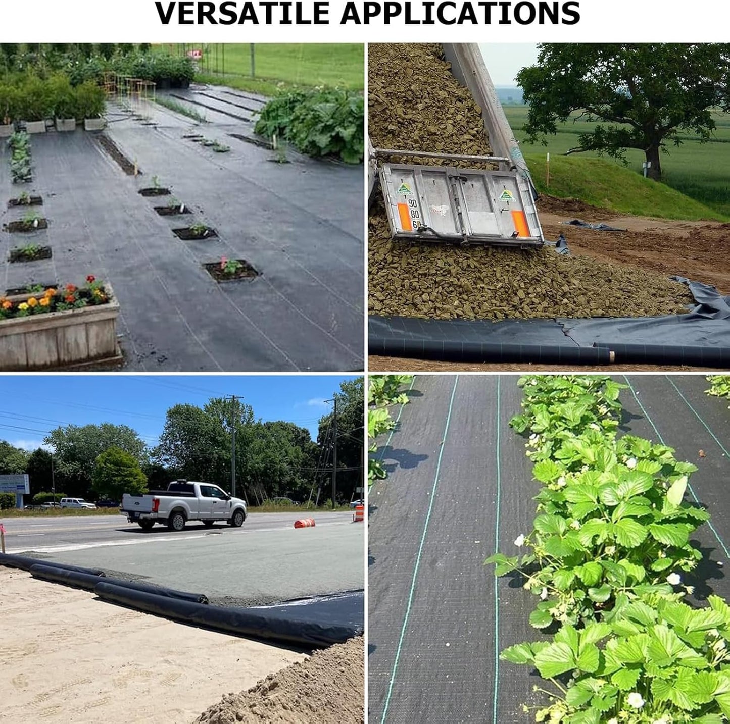 Driveway Fabric 6x300 ft - Commercial Weed Barrier, Heavy Duty 3.5OZ Landscape Fabric for Road, French Drain, Erosion Control, Construction Projects
