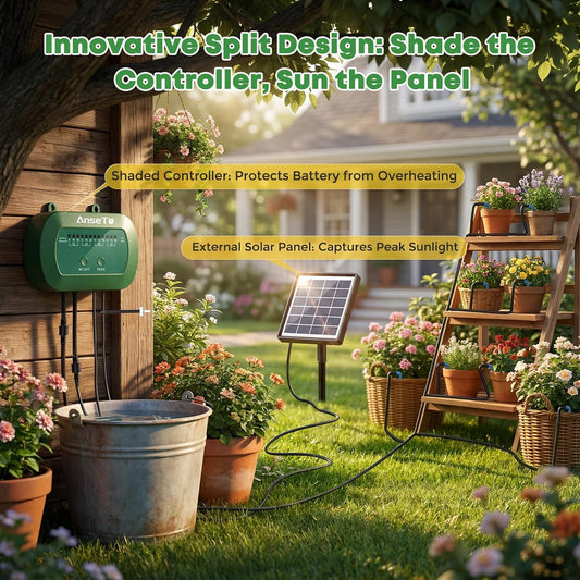 Solar Drip Irrigation System, Split Automatic Watering for Balcony