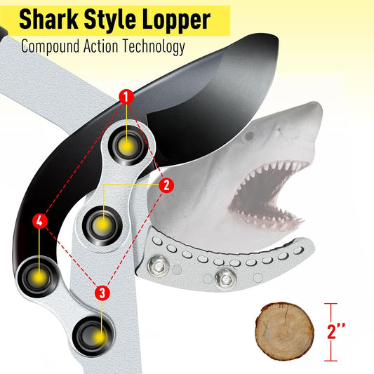 Tree Branch Cutter Garden Shears Set, Loppers for Tree Trimming Heavy Duty