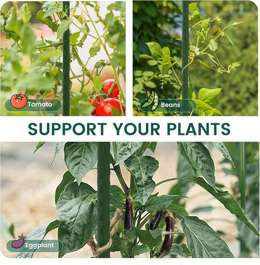 36 Inch 3 Ft Plant Support Garden Stakes for Outdoor Plants, 25 PCS