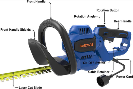 Electric Hedge Trimmer Corded Powerful 4.5Amp 24-Inch Hedge Shears