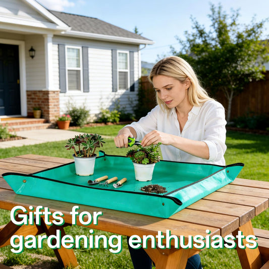 5-Piece Gardening Tool Set with Repotting Mat, Mini Garden Tools for Indoor Plants, Waterproof Potting Mat, Garden Gifts for Women & Men, Succulent Tools Set