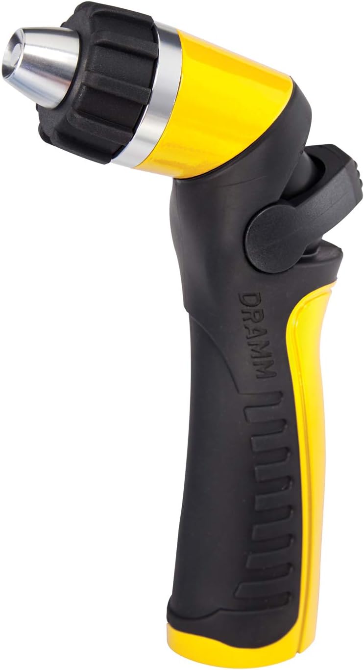 One Touch Revolution 9 Pattern Spray Gun with Thumb Control Water Flow, Perfect for Water Restricted Areas when Watering Plants, Pots, Baskets, Vegetables, Orange