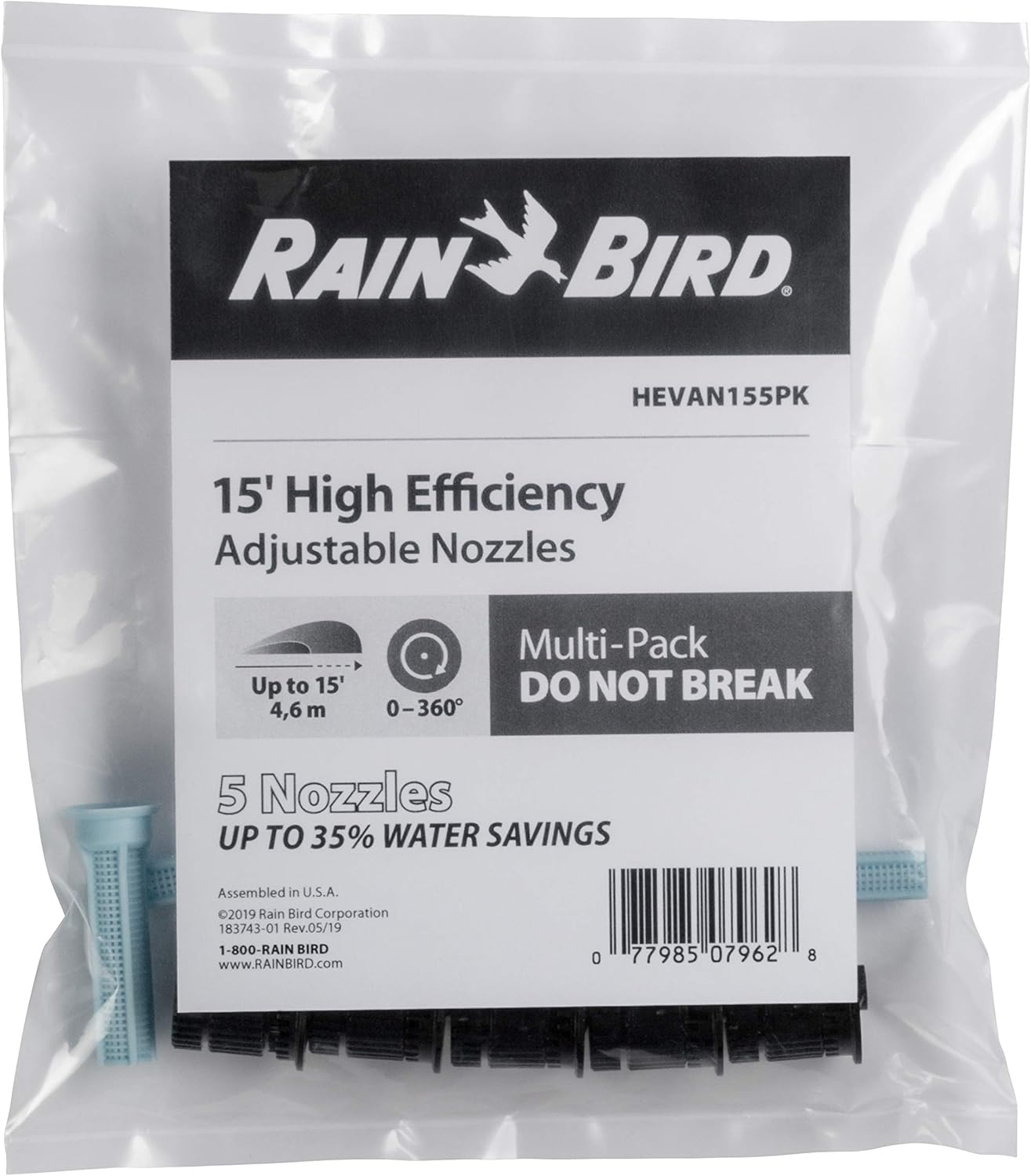 HEVAN8 High Efficiency Nozzle 5-Pack - Pop Up Spray Nozzle