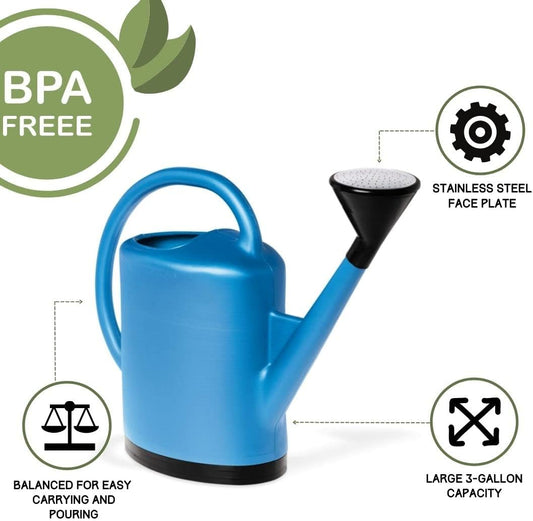 French Blue Watering Can - 3 Gallon