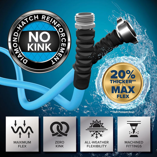 EVOFlex 4-Ft RV Drinking Water Hose - Features Extra Flexible Design w/Stainless Steel Strain Relief Ends - Lead-Free, BPA-Free and Phthalate-Free - 5/8” ID (22590)