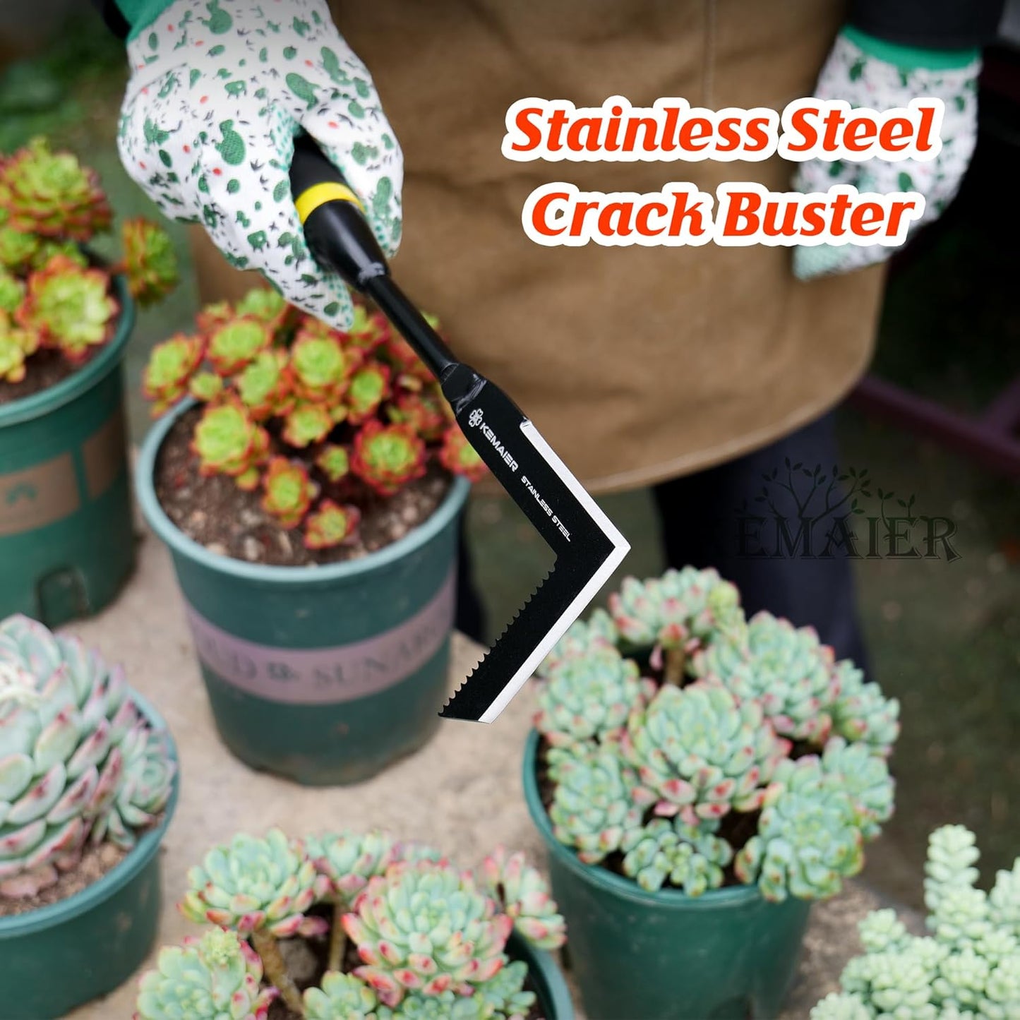 5-Piece Garden Tool Set, Heavy-Duty Stainless Steel Premium Tools