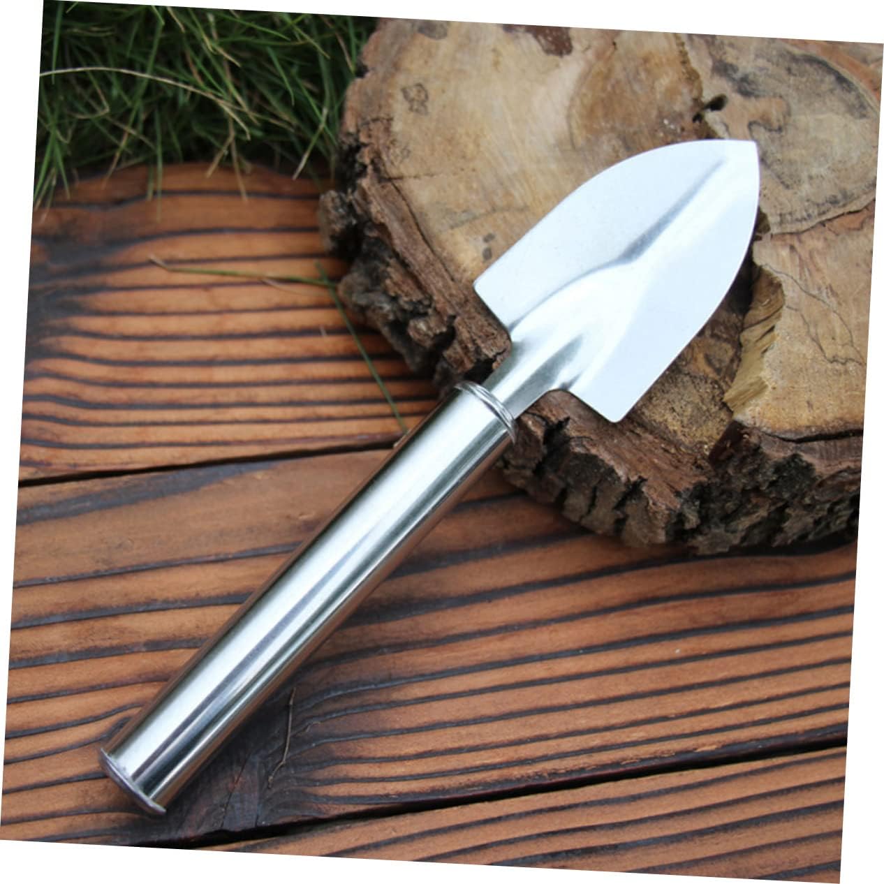 2pcs Set Garden Tool Set Gardening Planting Spades Shovel Tools Mini Transplant Plant Handheld Shovels Handle Spade Trowel Hand Succulent Landscaping Digging Rake Small Rake Silver