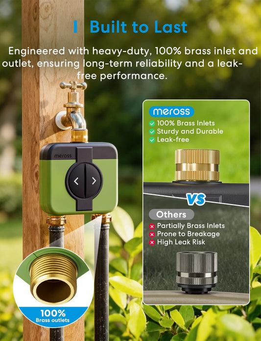 WiFi Water Timer for Garden Hose, Rain Skip, Remote Control, IP65