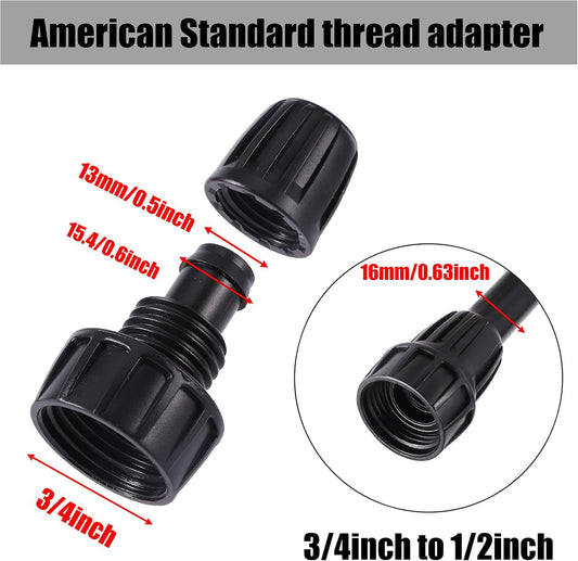 16 Pcs 1/2 inch Tubing Irrigation Fittings Kit,Anti-Drip Connectors