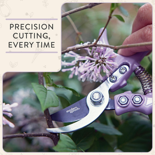 Hand Pruners+Shears Set w/Blister -Gardening Tools - Lavender