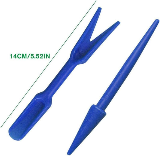 2Pcs Blue Mini Garden Hand Succulent Transplanting Tools,Widger Plastic Seedlings Dibber Sowing Digging Mini Garden Hand Tools for Home Gardens,Gardens Tool Sets, Gardening