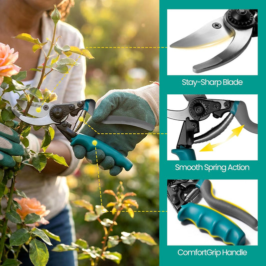Heavy Duty Branch Cutter, Ergonomic Garden Clippers Shears for Gardening