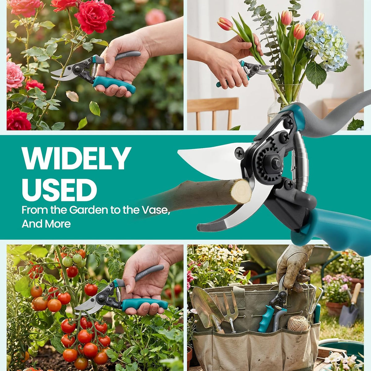 Heavy Duty Branch Cutter, Ergonomic Garden Clippers Shears for Gardening