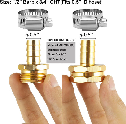 5 Set Garden Hose Repair Connector Kit, Fit for 1/2" Garden Hose Fitting