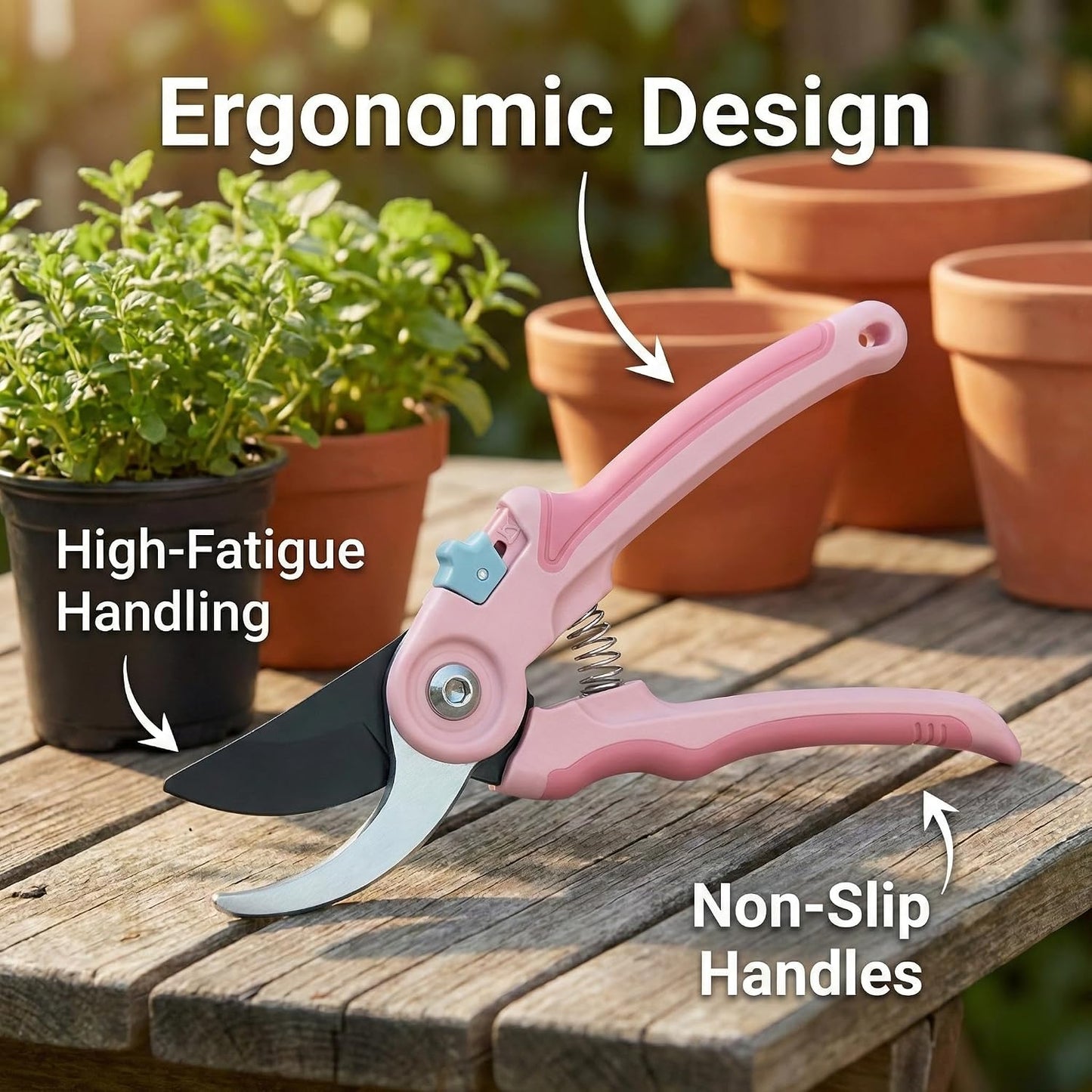 Pruning Shears 2-Pack, Bypass 8" & 6.25", SK5 Steel Garden Shears