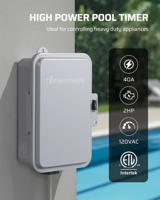 24-Hour Mechanical Timer Switch - 120VAC SPST, 2HP 40A