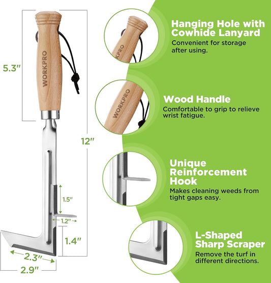 Crack Weeder, 12" Stainless Steel Crevice Weeding Tool