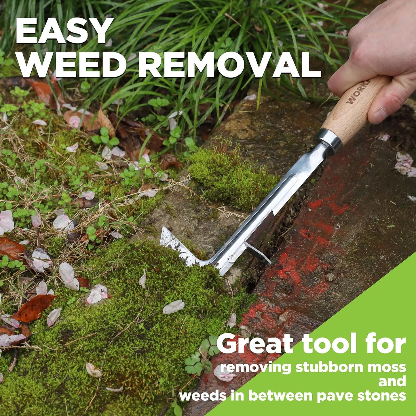Crack Weeder, 12" Stainless Steel Crevice Weeding Tool