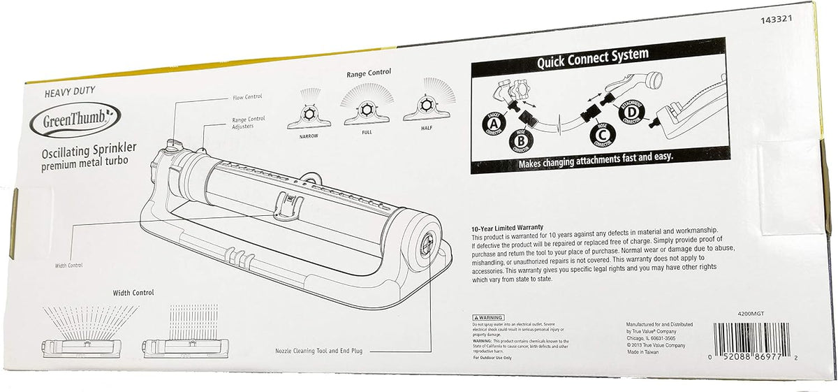 4200MGT Heavy Duty Metal Oscillating Sprinkler