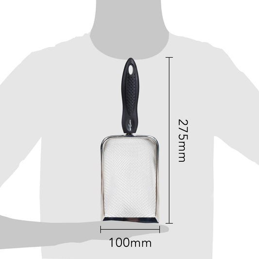 Reptile Sand Stainless Steel Fine Mesh Reptile Substrate Metal Sand Shovel Terrarium Substrate Long-Lasting Litter Cleaner Corner Scoop