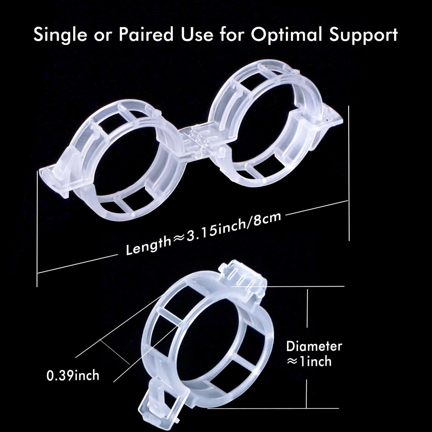 Tomato Clips for String Trellis - Plant Support Trellis Clip for Climbing Plants Garden Vegetables, Bulk Vine & Tomato Plant Clips (White-100Pcs)