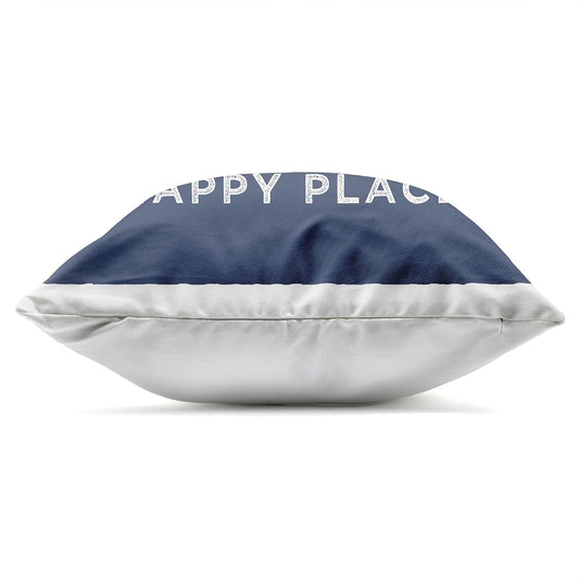 Lake is My Happy Place Canoe Row Printed, 18 x 18