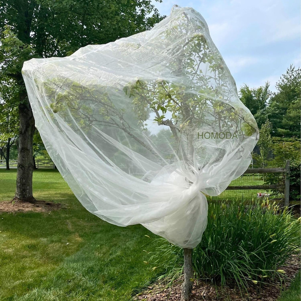 Fruit Tree Netting Cover with Zipper & Drawstring, 2 Packs 6ft x 6ft Insect Bird Barrier Netting for Garden Protection, Ultra Fine Mesh Garden Netting