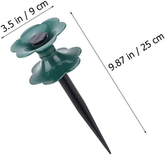 GANAZONO 4Pcs PVC Garden Hose Guide Stakes, Heavy Duty Anti-Scour Ground Spikes, Outdoor Lawn Flower Bed Greenhouse Plant Protection Watering Accessories 9.84X3.54X3.54In