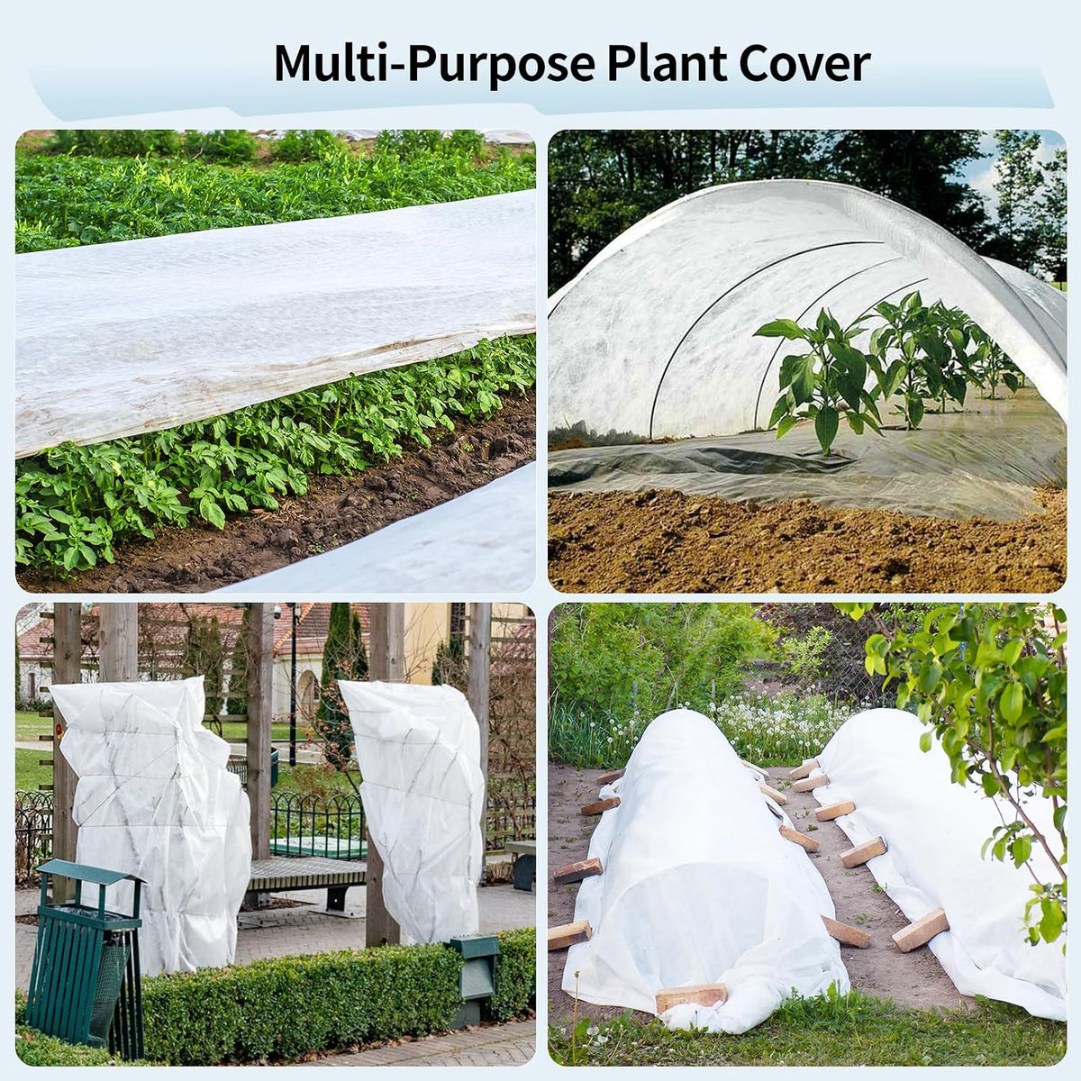 1.1oz/yd Plant Covers Freeze Protection,10 * 50ft Floating Row Cover for Garden, Frost Plant Blanket for Winter Frost/Sun Pest Protection