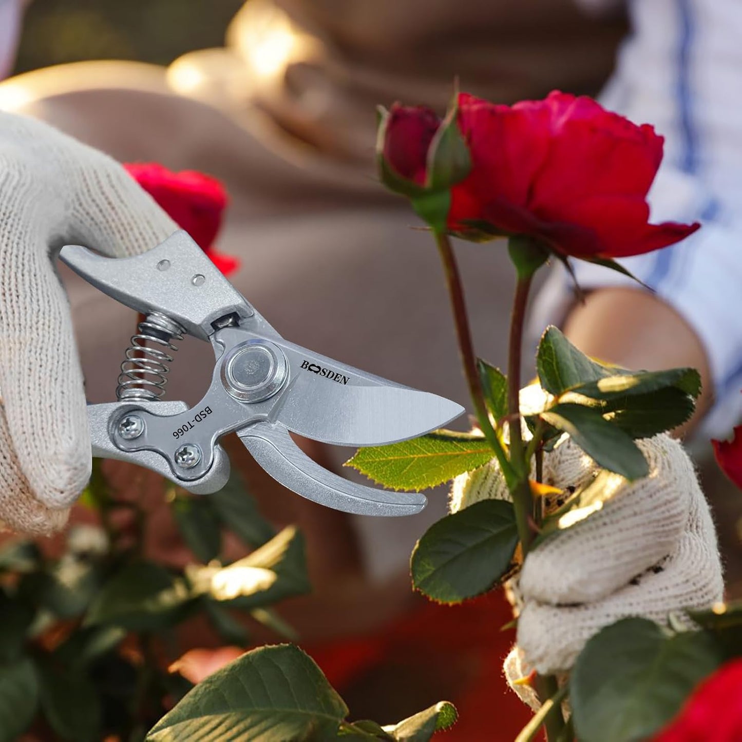 BOOSDEN Bypass Pruning Shears, 8'' Garden Trimmers with SK5 Blades