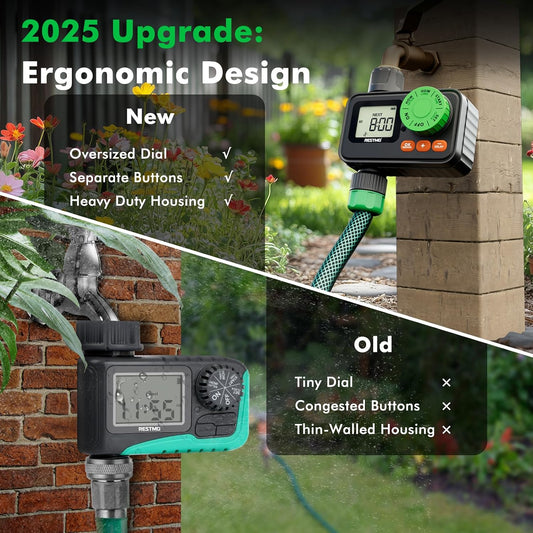 Sprinkler Timer, Programmable Water Timer for Garden Hose, Automatic Control | Manual ON/Off | Rain Delay for Outdoor Faucet, Drip Irrigation and Lawn Watering System
