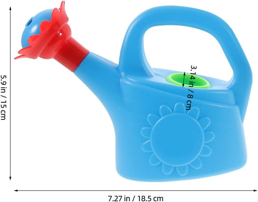 2 Pack Kids Watering Can Bath Toys, Mini Plastic Chicken Water Pot for Toddler Beach Sand Play & Garden, Baby Sensory Sprinkler Pail for Outdoor Pool Fun (Random Color)