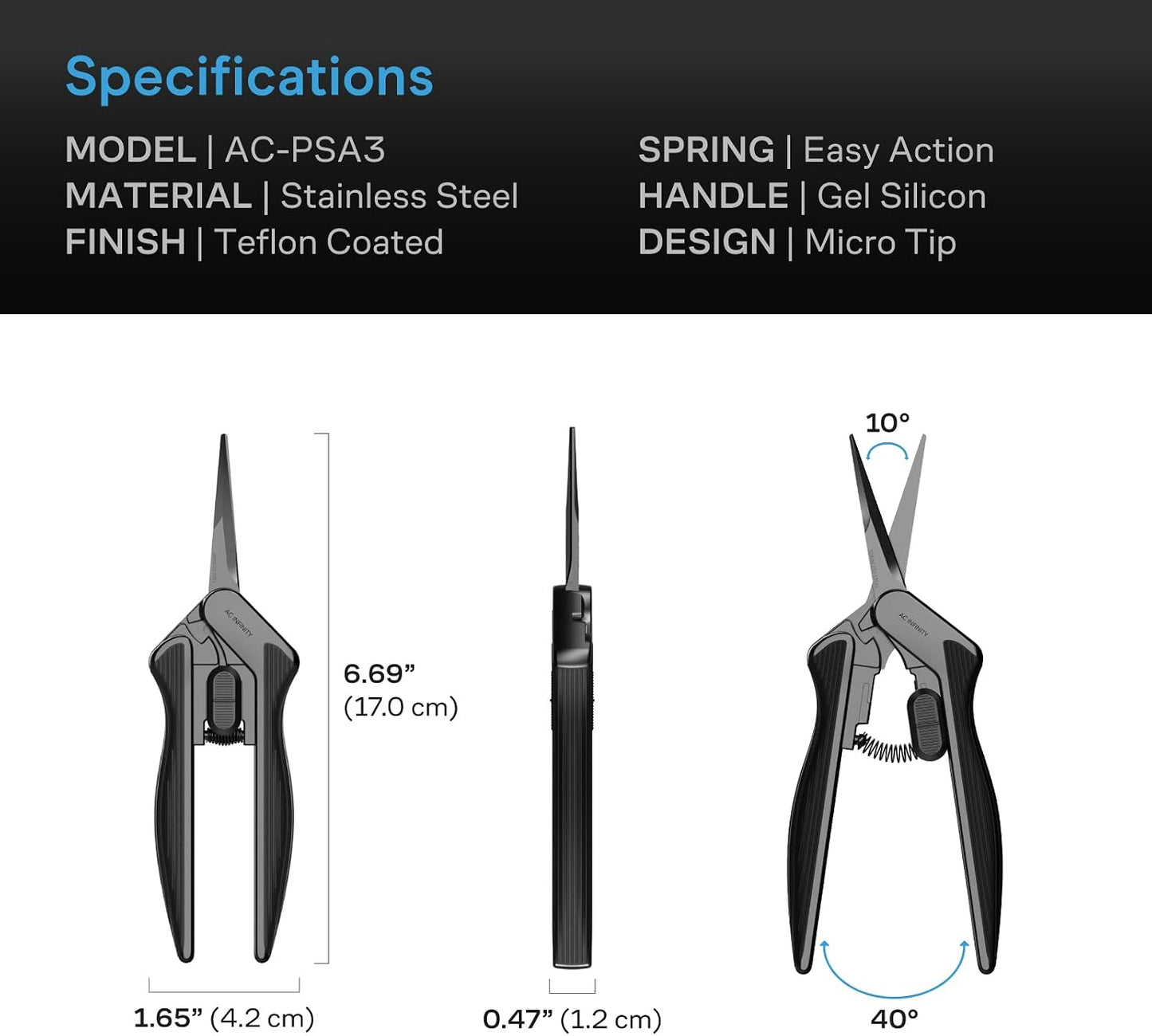 6.6” Stainless Steel Pruning Shear 2-Pack.