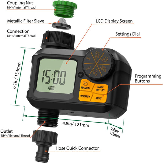 Sprinkler Timer: Hose Water Timer Programmable for Outdoor Garden, Watering