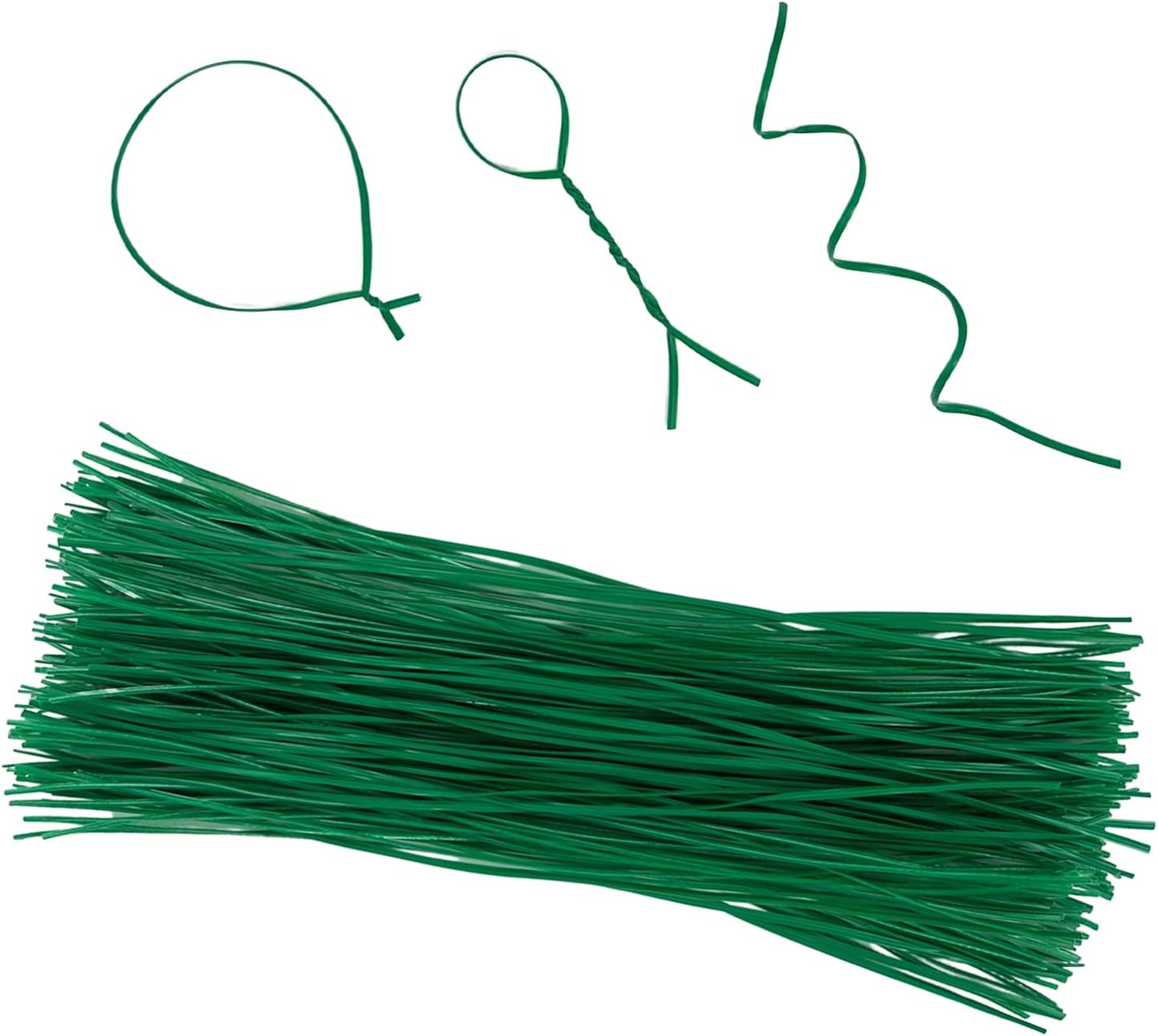 Plant Twist Ties - 8'' Plant Ties for Climbing Plants, Pack of 100, Green